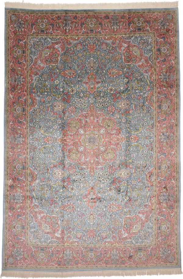 Kashmir Orientteppich 214 × 316 cm, Seide, handgeknüpft