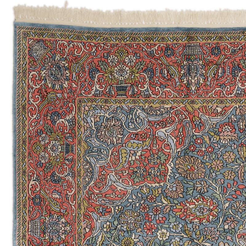 Kashmir Orientteppich 214 × 316 cm, Seide, handgeknüpft