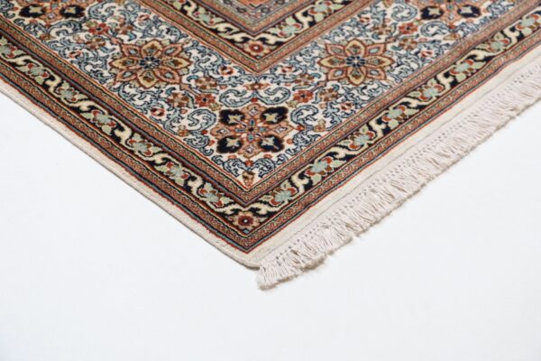 Kashmir Orientteppich 215 × 296 cm, Seide, handgeknüpft