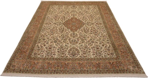 Kashmir Orientteppich 215 × 309 cm, Seide, handgeknüpft