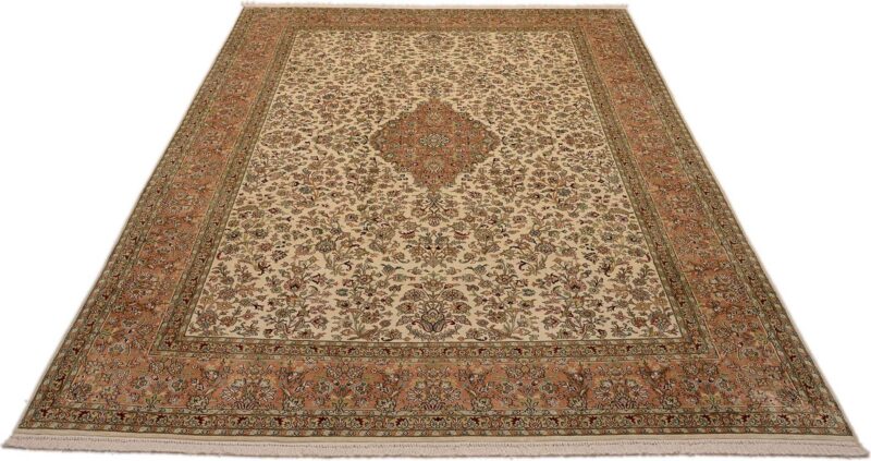 Kashmir Orientteppich 215 × 309 cm, Seide, handgeknüpft