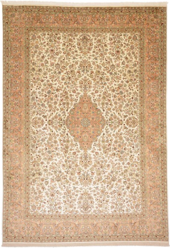 Kashmir Orientteppich 215 × 309 cm, Seide, handgeknüpft