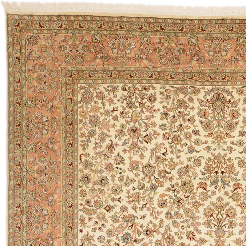 Kashmir Orientteppich 215 × 309 cm, Seide, handgeknüpft