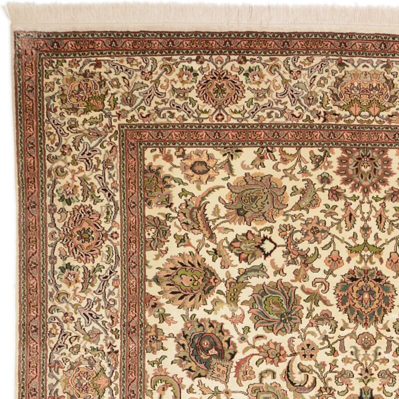 Kashmir Orientteppich 219 × 317 cm, Seide, handgeknüpft