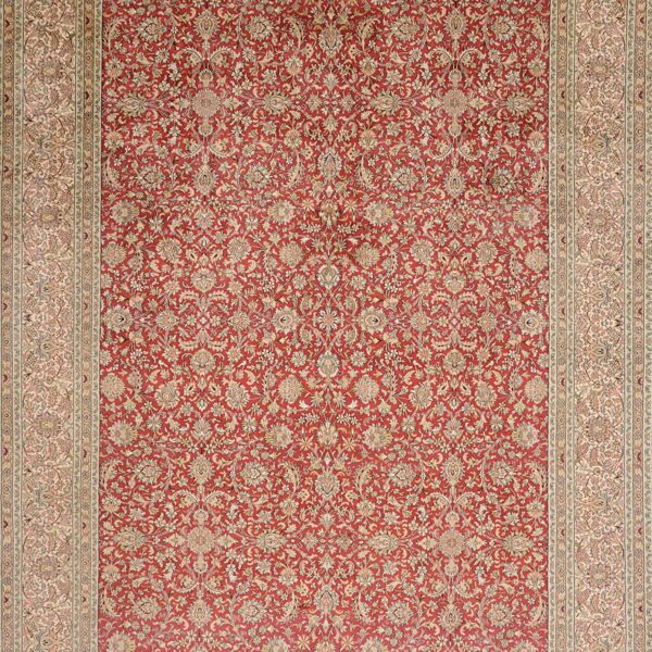 Kashmir Orientteppich 220 × 305 cm, Seide, handgeknüpft edel