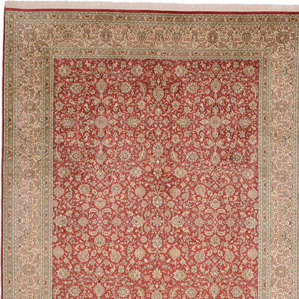 Kashmir Orientteppich 220 × 305 cm, Seide, handgeknüpft edel