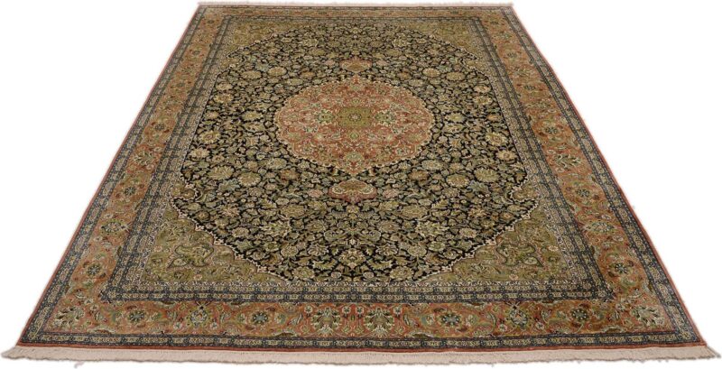 Kashmir Orientteppich 223 × 320 cm, Seide, handgeknüpft