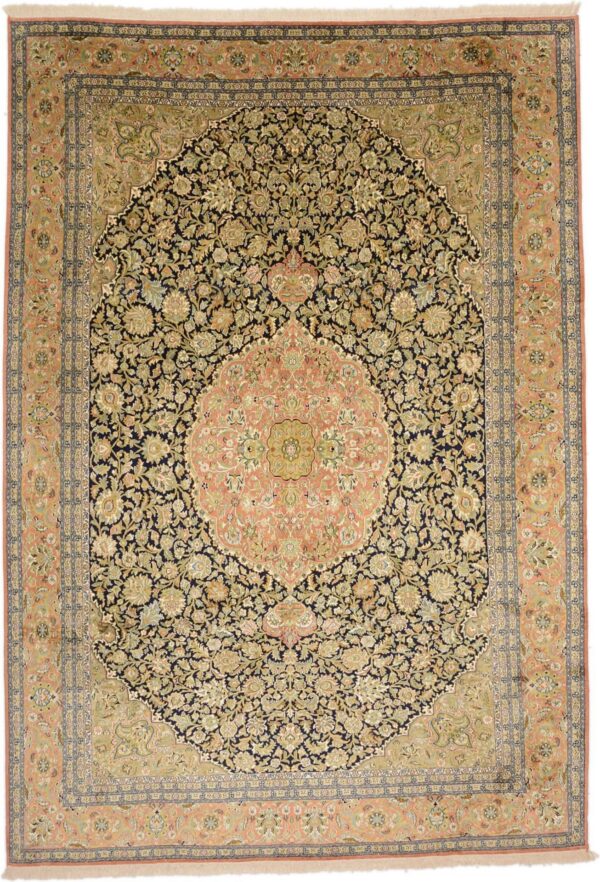 Kashmir Orientteppich 223 × 320 cm, Seide, handgeknüpft