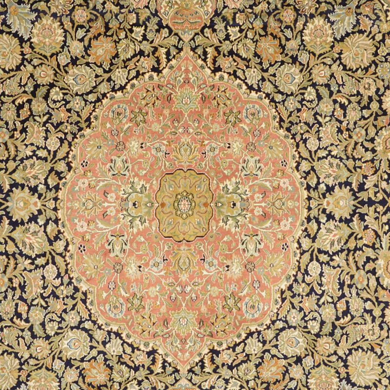 Kashmir Orientteppich 223 × 320 cm, Seide, handgeknüpft