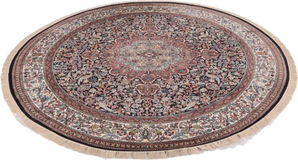 Kashmir Orientteppich 237 × 239 cm, Seide, handgeknüpft