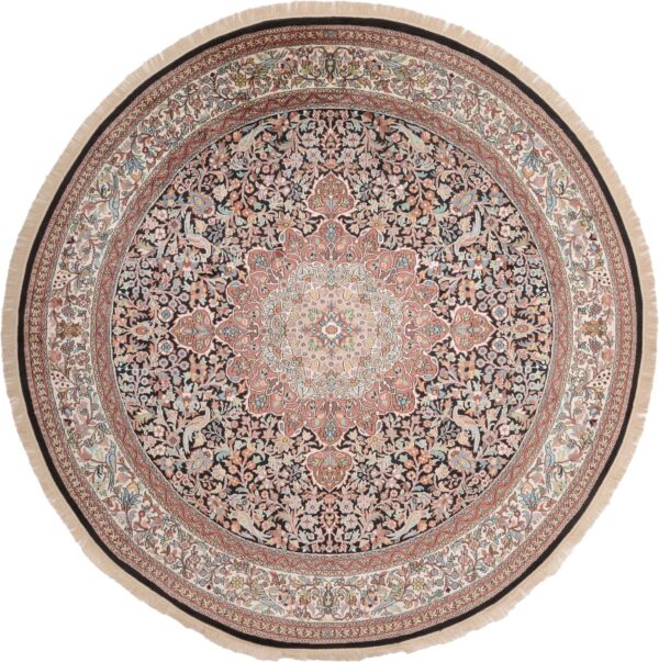 Kashmir Orientteppich 237 × 239 cm, Seide, handgeknüpft