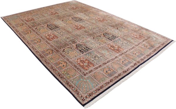 Kashmir Orientteppich 244 × 342 cm, Seide, handgeknüpft