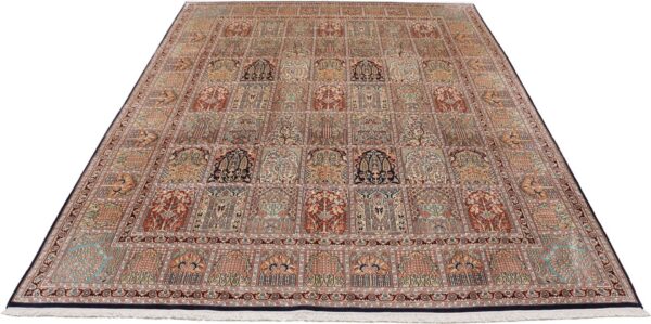 Kashmir Orientteppich 244 × 342 cm, Seide, handgeknüpft