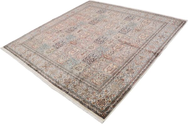 Kashmir Orientteppich 245 × 245 cm, Seide, handgeknüpft