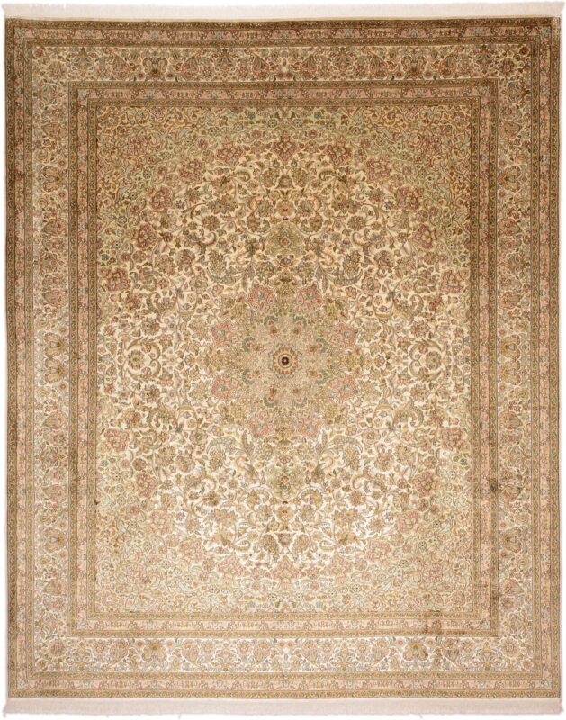 Kashmir Orientteppich 245 × 307 cm, Seide, handgeknüpft
