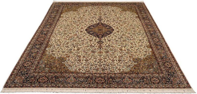 Kashmir Orientteppich 245 × 335 cm, Seide, handgeknüpft persisch
