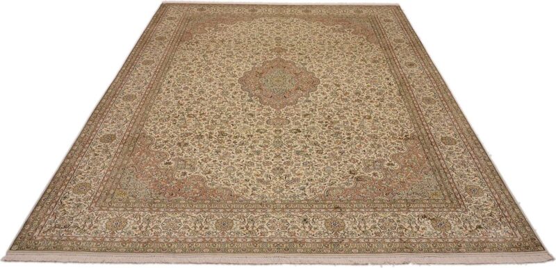 Kashmir Orientteppich 245 × 336 cm, Seide, handgeknüpft