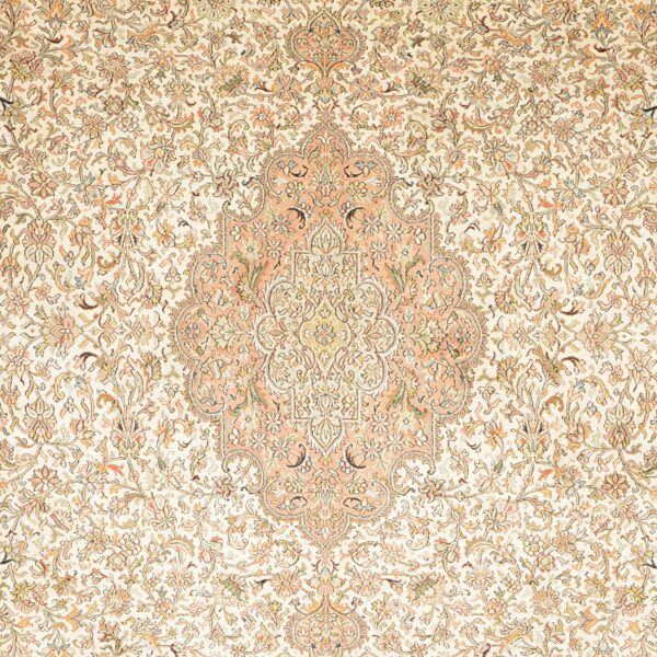 Kashmir Orientteppich 245 × 336 cm, Seide, handgeknüpft