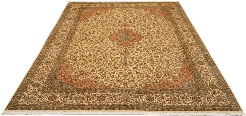 Kashmir Orientteppich 245 × 340 cm, Seide, handgeknüpft