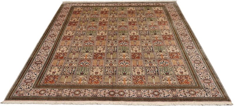 Kashmir Orientteppich 246 × 333 cm, Seide, handgeknüpft