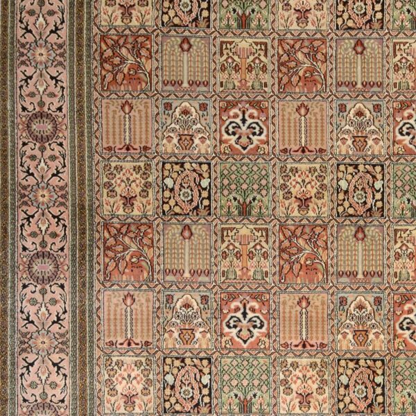 Kashmir Orientteppich 246 × 333 cm, Seide, handgeknüpft
