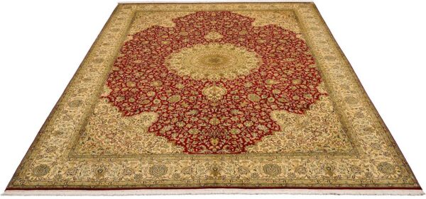 Kashmir Orientteppich 247 × 340 cm, Seide, handgeknüpft