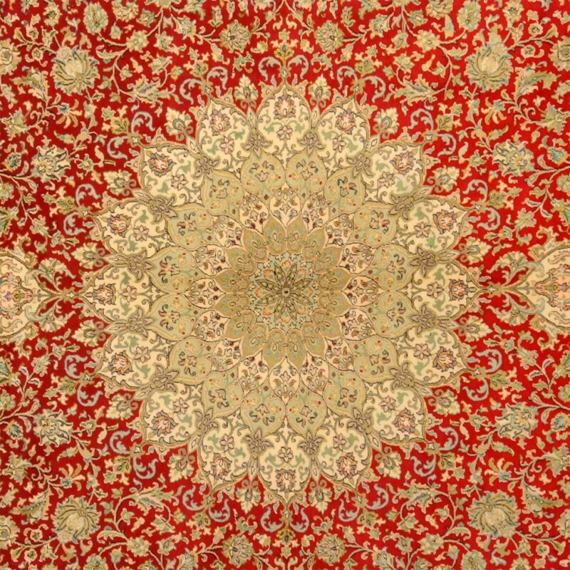 Kashmir Orientteppich 247 × 340 cm, Seide, handgeknüpft
