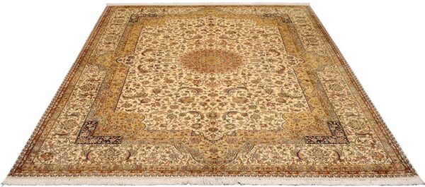 Kashmir Orientteppich 248 × 328 cm, Seide, handgeknüpft