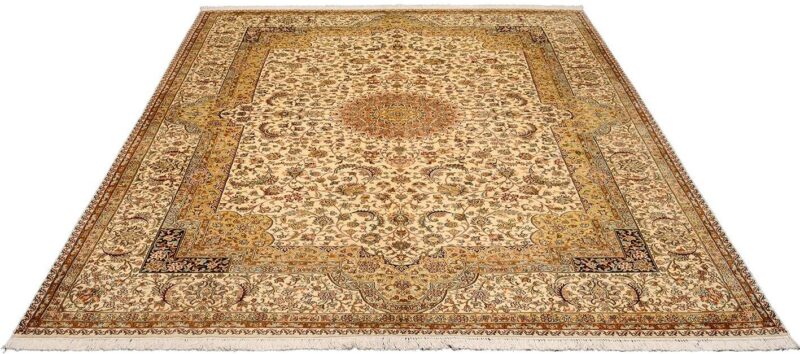 Kashmir Orientteppich 248 × 328 cm, Seide, handgeknüpft