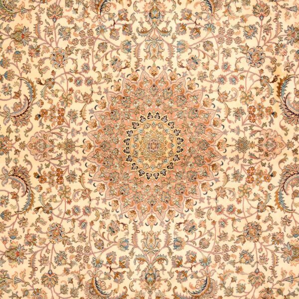 Kashmir Orientteppich 248 × 328 cm, Seide, handgeknüpft