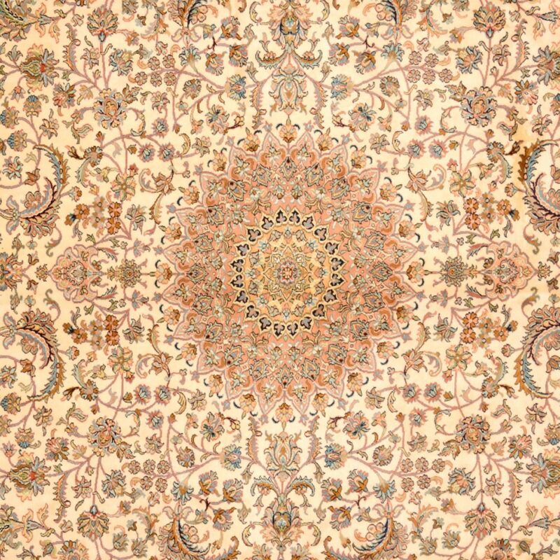 Kashmir Orientteppich 248 × 328 cm, Seide, handgeknüpft