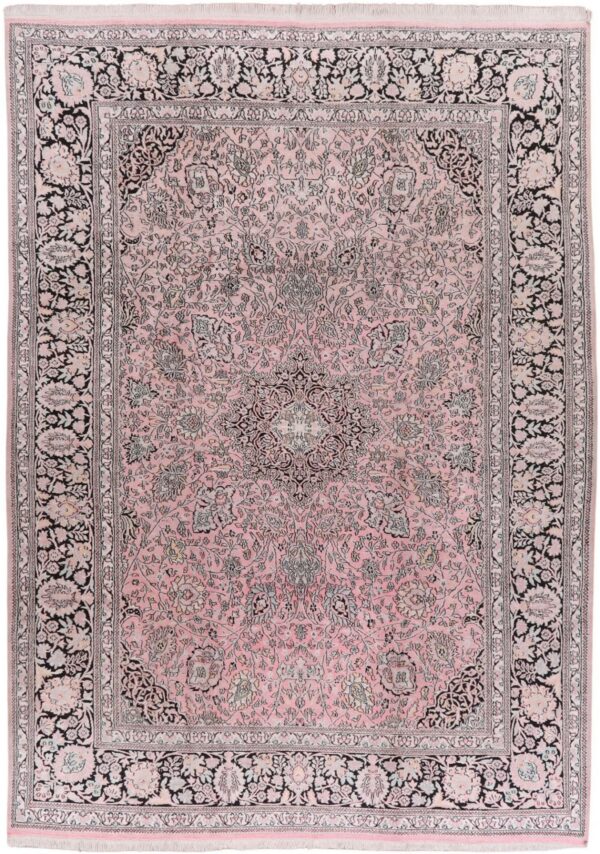 Kashmir Orientteppich 252 × 338 cm, Seide, handgeknüpft