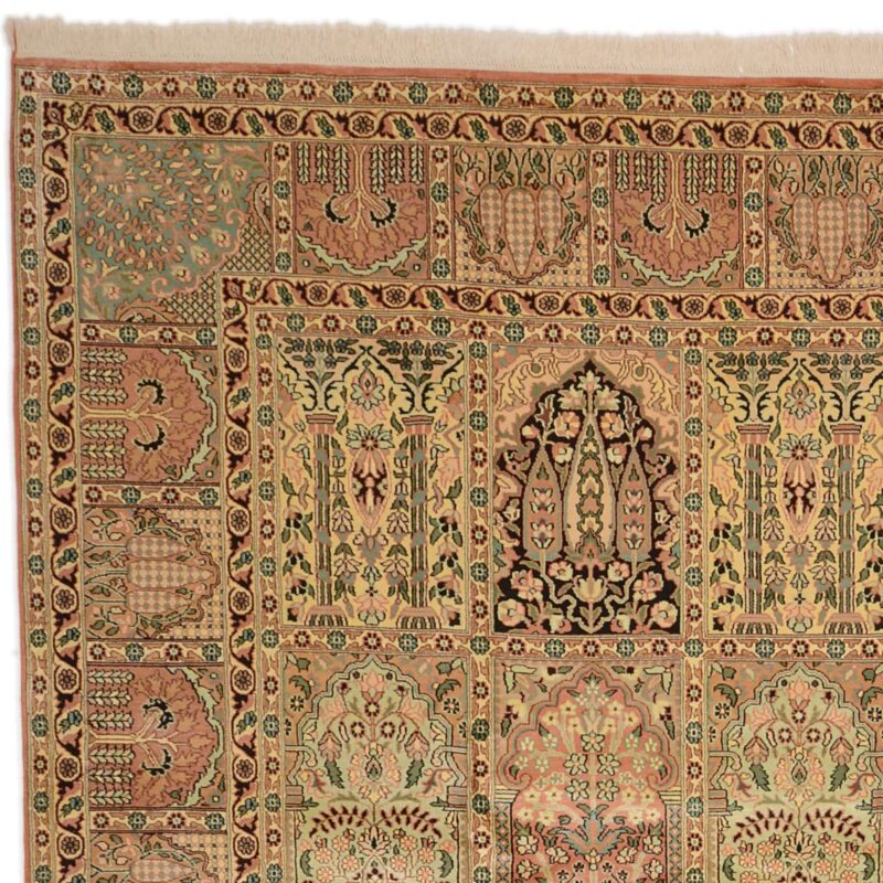 Kashmir Orientteppich 272 × 369 cm, Seide, handgeknüpft
