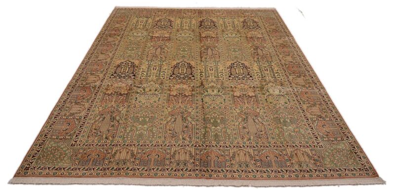 Kashmir Orientteppich 272 × 369 cm, Seide, handgeknüpft