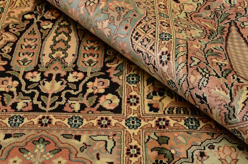 Kashmir Orientteppich 272 × 369 cm, Seide, handgeknüpft