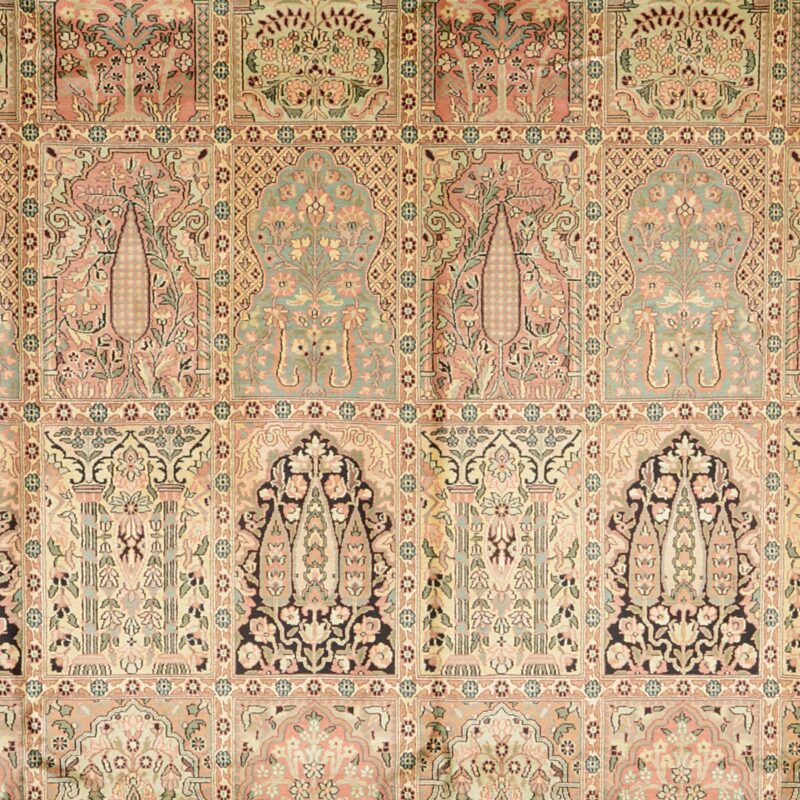 Kashmir Orientteppich 272 × 369 cm, Seide, handgeknüpft