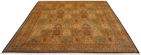 Kashmir Orientteppich 276 × 361 cm, Seide, handgeknüpft