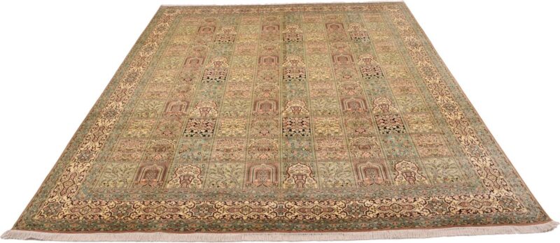 Kashmir Orientteppich 277 × 363 cm, Seide, handgeknüpft