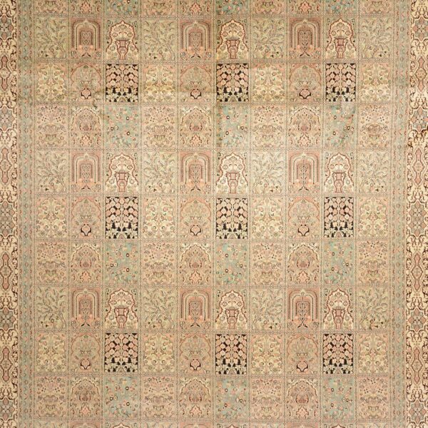 Kashmir Orientteppich 277 × 363 cm, Seide, handgeknüpft