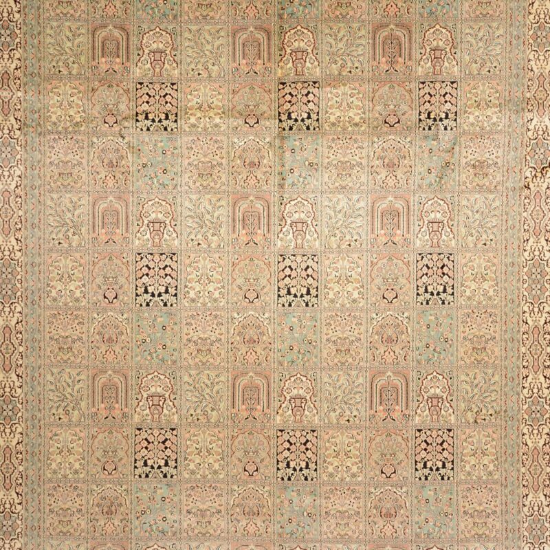 Kashmir Orientteppich 277 × 363 cm, Seide, handgeknüpft