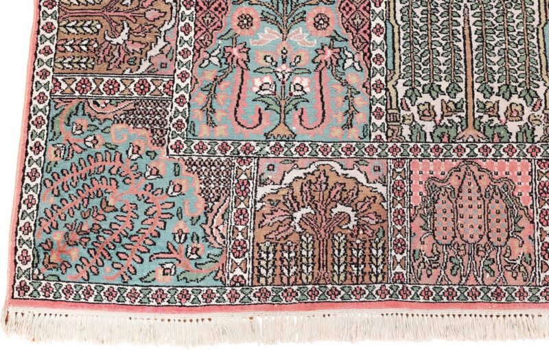 Kashmir Orientteppich 280 × 350 cm, Seide, handgeknüpft