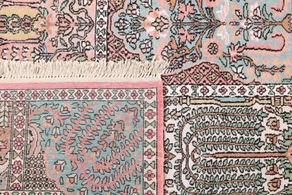Kashmir Orientteppich 280 × 350 cm, Seide, handgeknüpft