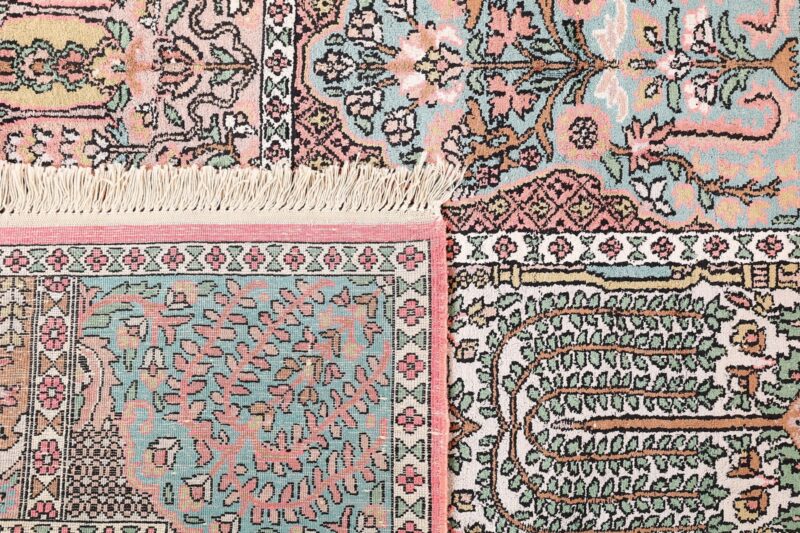 Kashmir Orientteppich 280 × 350 cm, Seide, handgeknüpft