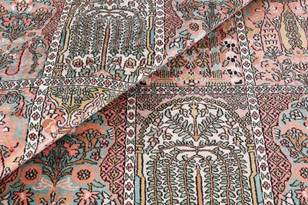Kashmir Orientteppich 280 × 350 cm, Seide, handgeknüpft