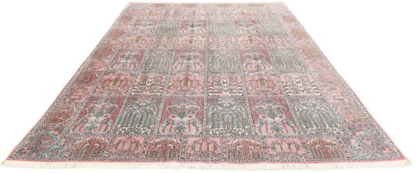 Kashmir Orientteppich 280 × 350 cm, Seide, handgeknüpft