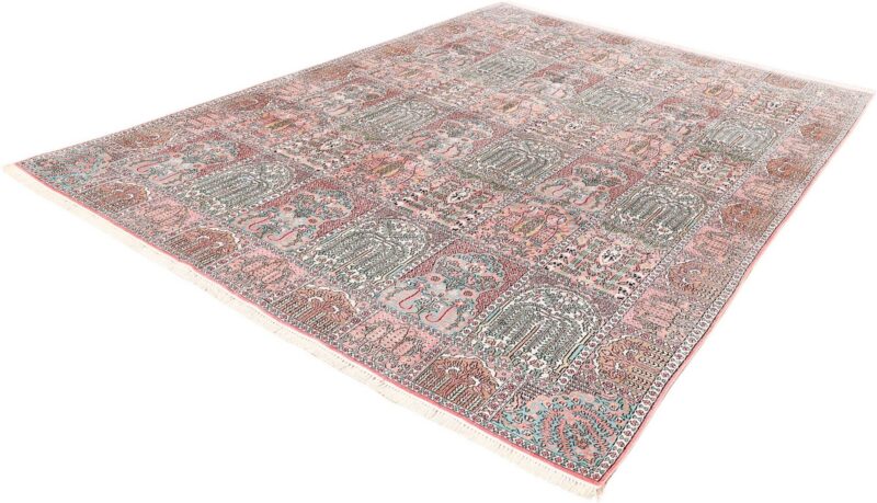 Kashmir Orientteppich 280 × 350 cm, Seide, handgeknüpft
