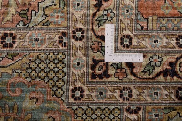 Kashmir Orientteppich 281 × 299 cm, Seide, handgeknüpft