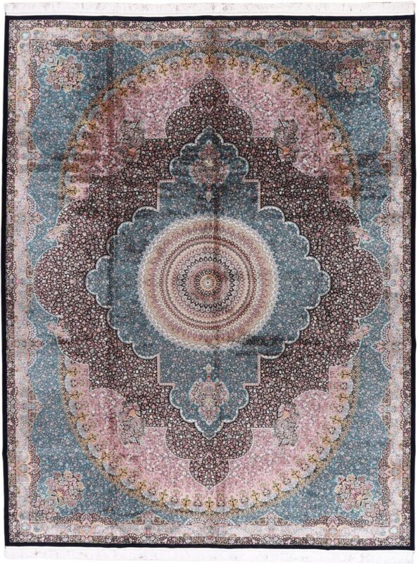 Kashmir Orientteppich 300 × 400 cm, Seide, handgeknüpft
