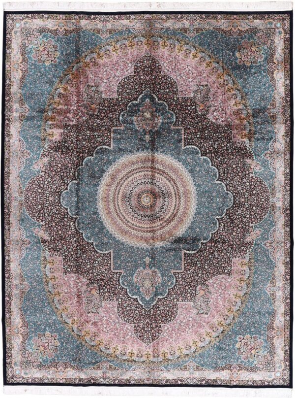 Kashmir Orientteppich 300 × 400 cm, Seide, handgeknüpft
