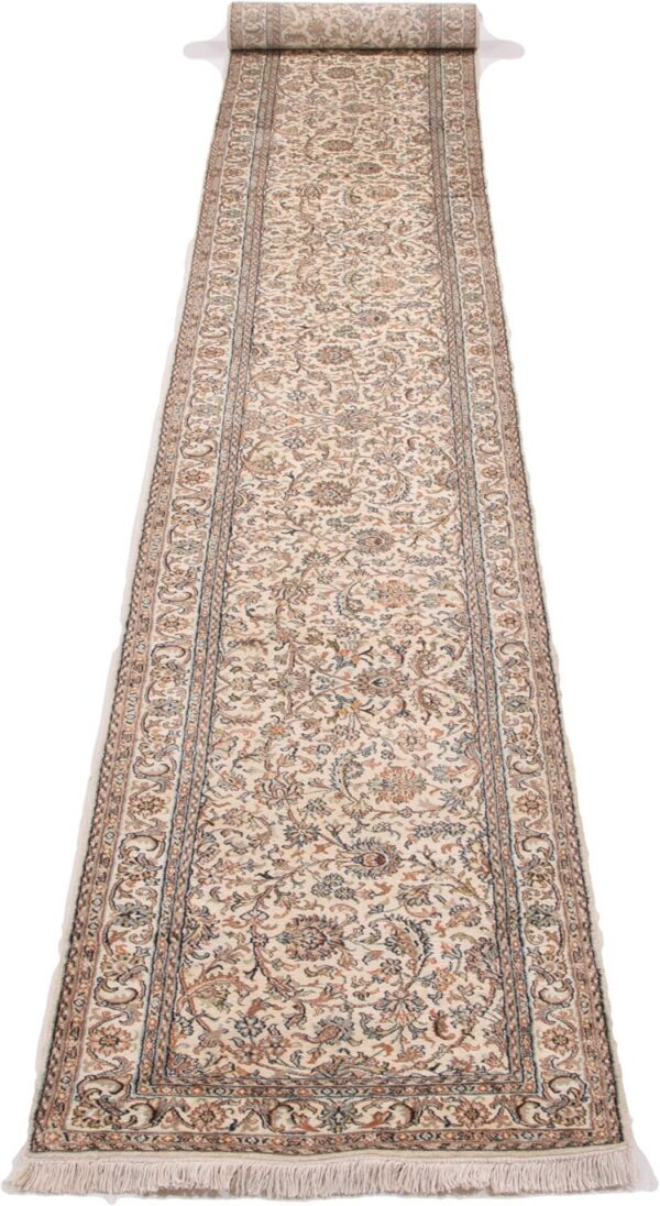 Kashmir Orientteppich 68 × 438 cm, Seide, handgeknüpft edel